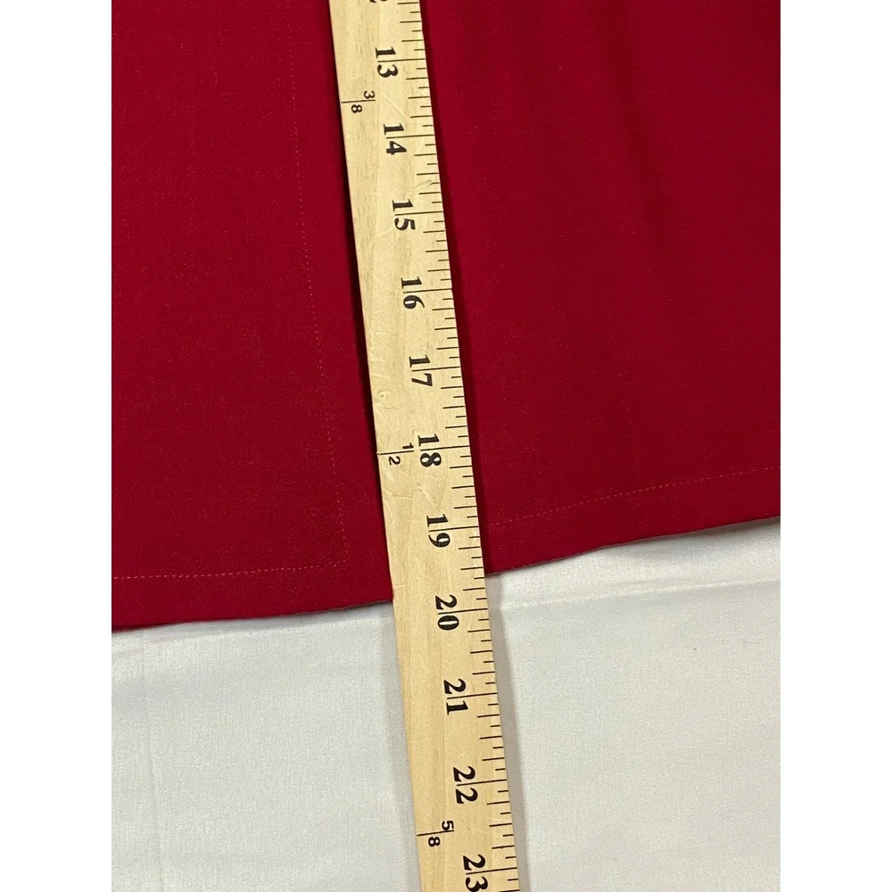 Trio New York Red 100% Wool Wrap Mini Skirt Vintage Size 14 Style 912 High Waist